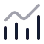 Chartanalysis icon with twotone rounded style