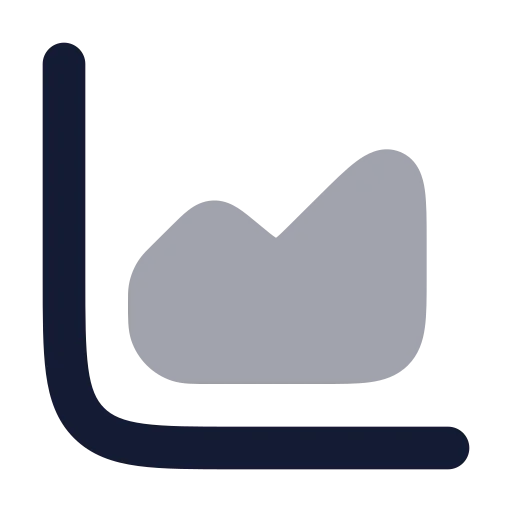 Chart Area Icon in Bulk Rounded style