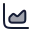 Chartarea icon with duotone rounded style