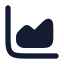 Chartarea icon with solid rounded style