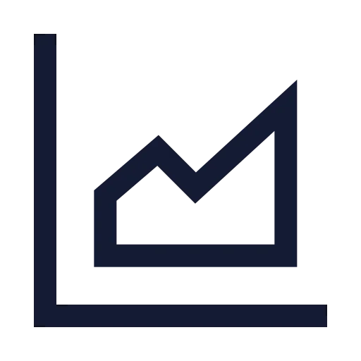 Chart Area Icon in Stroke Sharp style