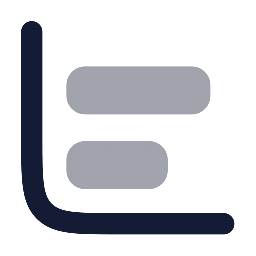 Chart Bar Big Icon in Bulk Rounded style