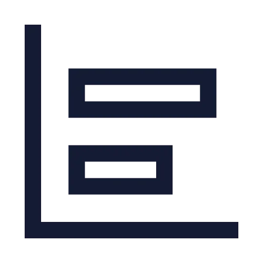 Chart Bar Big Icon in Stroke Sharp style