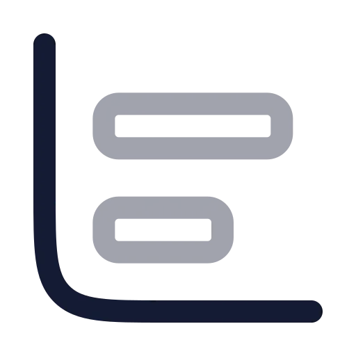 Chart Bar Big Icon in Twotone Rounded style