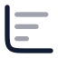 Chartbardecreasing icon with bulk rounded style