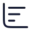 Chartbardecreasing icon with stroke rounded style