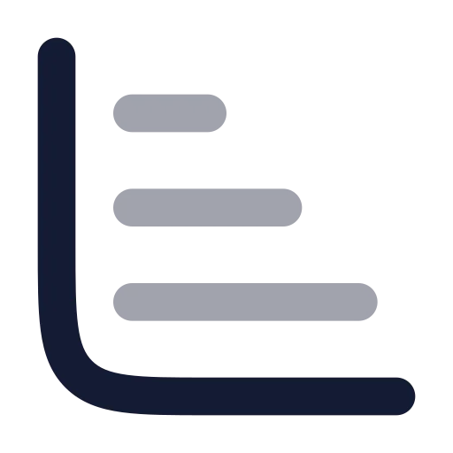 Chart Bar Increasing Icon in Bulk Rounded style