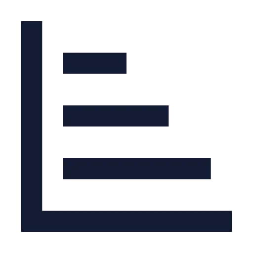 Chart Bar Increasing Icon in Solid Sharp style