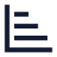 Chartbarincreasing icon with solid sharp style