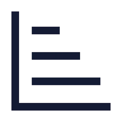 Chart Bar Increasing Icon in Stroke Sharp style