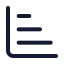 Chartbarincreasing icon with stroke standard style
