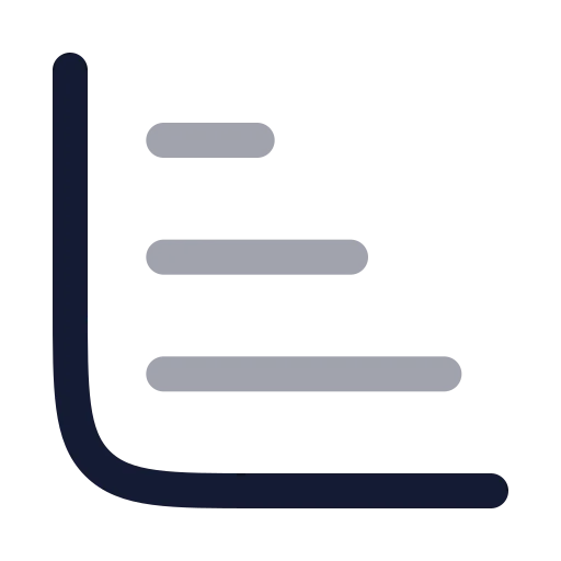 Chart Bar Increasing Icon in Twotone Rounded style