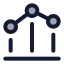 Chartbarline icon with duotone rounded style
