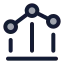 Chartbarline icon with duotone standard style