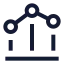 Chartbarline icon with stroke sharp style