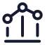 Chartbarline icon with stroke standard style