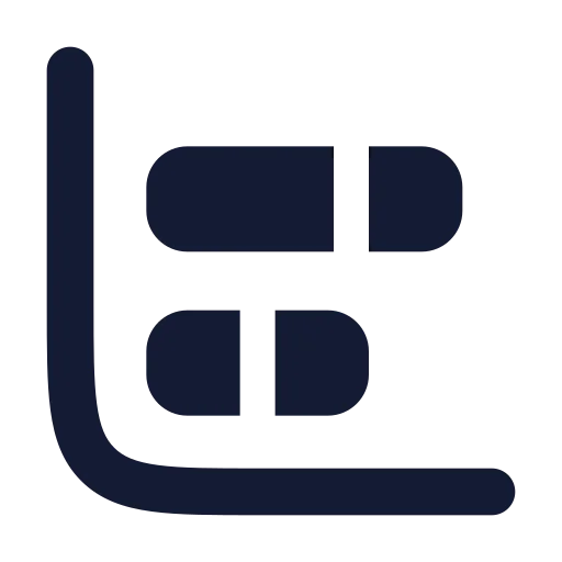 Chart Bar Stacked Icon in Solid Rounded style