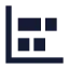 Chartbarstacked icon with solid sharp style