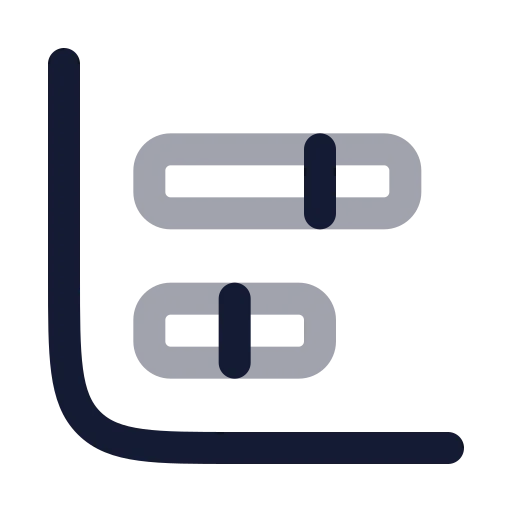 Chart Bar Stacked Icon in Twotone Rounded style