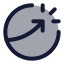 Chartbreakoutcircle icon with duotone standard style