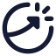 Chartbreakoutcircle icon with solid standard style