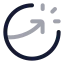 Chartbreakoutcircle icon with twotone rounded style