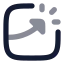 Chartbreakoutsquare icon with bulk rounded style