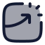 Chartbreakoutsquare icon with duotone rounded style