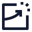 Chartbreakoutsquare icon with solid sharp style