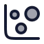 Chartbubble icon with duotone rounded style