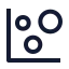 Chartbubble icon with stroke sharp style