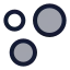 Chartbubble icon with duotone rounded style