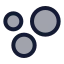 Chartbubble icon with duotone standard style