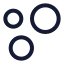 Chartbubble icon with stroke rounded style