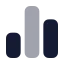 Chart icon with bulk rounded style