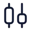Chartcandle icon with stroke rounded style