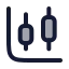 Chartcandlestick icon with duotone rounded style