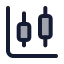 Chartcandlestick icon with duotone standard style