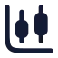 Chartcandlestick icon with solid rounded style