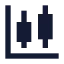 Chartcandlestick icon with solid sharp style