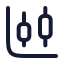 Chartcandlestick icon with stroke rounded style