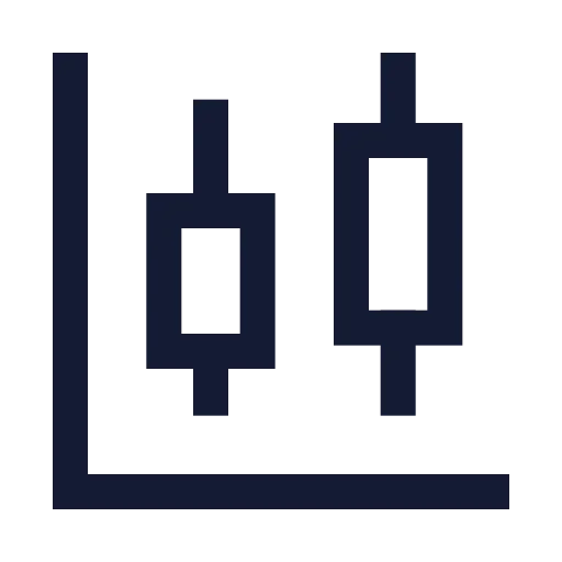 Chart Candlestick Icon in Stroke Sharp style