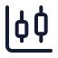 Chartcandlestick icon with stroke standard style