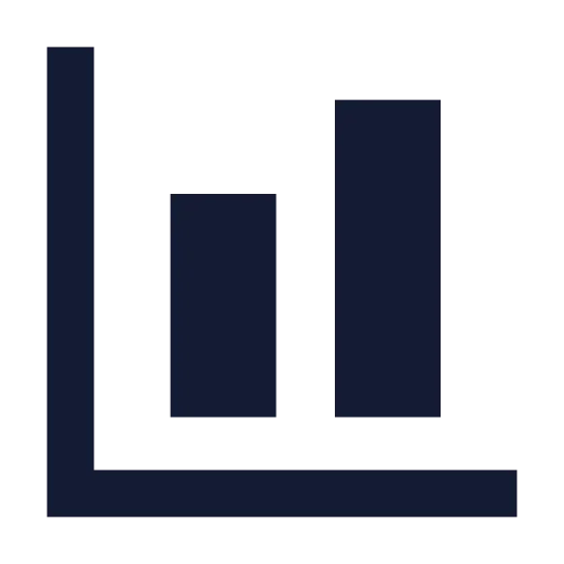 Chart Column Big Icon in Solid Sharp style