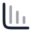 Chartcolumndecreasing icon with bulk rounded style