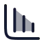 Chartcolumndecreasing icon with duotone rounded style