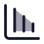 Chartcolumndecreasing icon with duotone standard style
