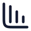 Chartcolumndecreasing icon with solid rounded style