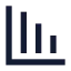 Chartcolumndecreasing icon with solid sharp style