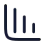 Chartcolumndecreasing icon with stroke rounded style